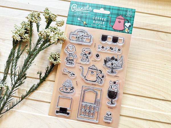 Snoopy Clear Stamp Sheet / Coffee House
