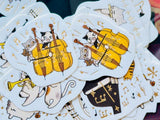 Shinzi Katoh Foil-stamped Flake Stickers / Meowphonic Orchestra