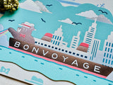 ob1toy x Rokkaku Die-cut Foil-stamped Postcard / Ship Tours