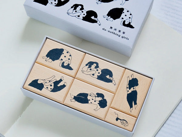 dodolulu Rubber Stamp Set - Do Nothing Girls