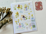 Meow Illustration / Whispers in the Flower Field 2 Washi Sticker