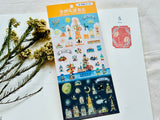 The Fantasy Street Zakka Store (空想街雑貨店) Clear Sheet of Stickers / Civilization