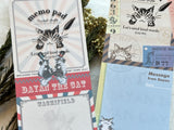 Dayan the Cat Ticket-Style Memo Pad / ShowTime