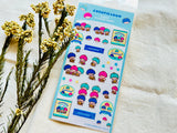 Furukawa x Sanrio Characters Retro Snack Series / Goropikadon Clear Sheet of Stickers