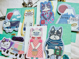 3-Color Message Card Set with String (9 pcs)
