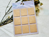 DIY Postage Stamp Label Stickers / Kraft