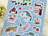 Shoichiro Tobimatsu Foril Stamped Sheet of Stickers / Strawberry Sweets