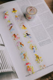 Meow Illustration Kiss-cut PET Tape / Whispers in the Flower Field