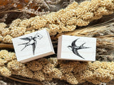 Japanese Wooden Rubber Stamp / Lucky Swallow