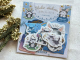 Dayan the Cat Foil-stamped Flake Stickers