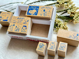 Snoopy Wooden Rubber Stamp Set of 11