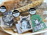 Dayan the Cat Die-Cut Sticker / Coffee