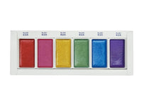 KURETAKE Gansai Tambi 6 Color Watercolor Palette -  Metallic Gem