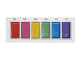 KURETAKE Gansai Tambi 6 Color Watercolor Palette -  Metallic Gem