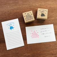 "Marle" Japanese Wooden Rubber Stamp - Have A Nice Day