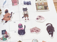 "Fantacy Stores" Flake Stickers / Black Cat Detective Agency