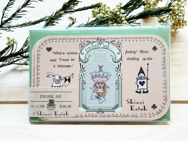 Shinzi Katoh Message Cards / Alice's DRINK ME