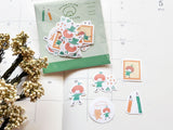 Furukawa x Mizutama Flake Stickers / Green