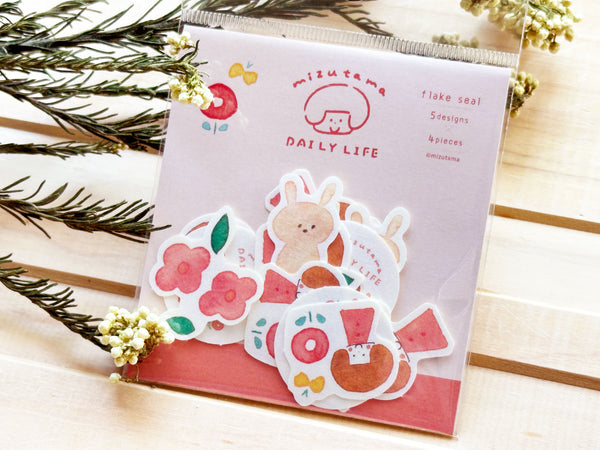 Furukawa x Mizutama Flake Stickers / Pink