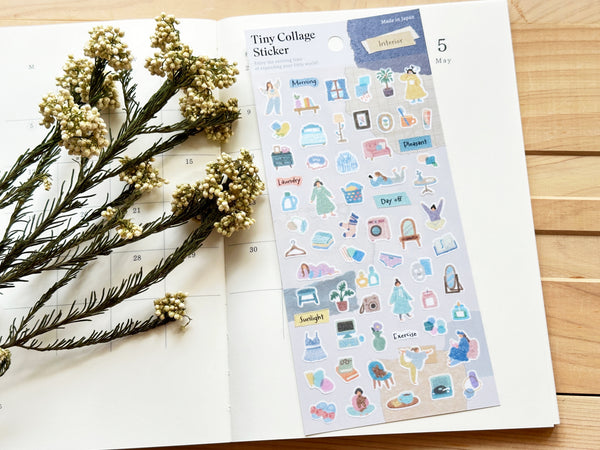 "Tiny Collage" Sheet of Stickers / Interior β Little Happy Things