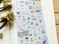"Tiny Collage" Sheet of Stickers / Interior