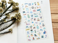"Tiny Collage" Sheet of Stickers / Interior