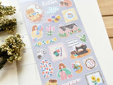 "Easy Day" Sheet of Stickers / Sewing