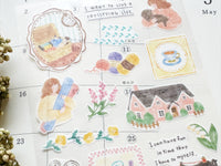"Easy Day" Sheet of Stickers / Sewing