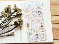 "Easy Day" Sheet of Stickers / Coffee