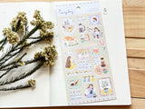 "Easy Day" Sheet of Stickers / Coffee