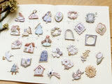 "Little & Dear" Flake Stickers / Home