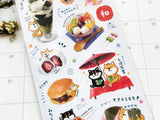 Tracing Paper Sheet of Stickers - Black Shiba
