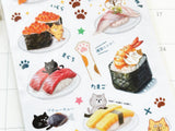 Tracing Paper Sheet of Stickers - Sushi Cat