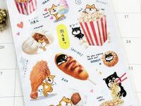 Tracing Paper Sheet of Stickers - Snack Shiba Inu