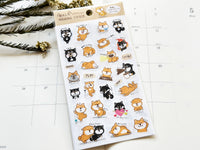 Funny Reaction Masking Sheet of Stickers - Shiba Inu