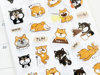 Funny Reaction Masking Sheet of Stickers - Shiba Inu