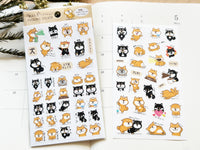 Funny Reaction Masking Sheet of Stickers - Shiba Inu