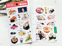 Tracing Paper Sheet of Stickers - Sushi Cat