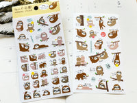Funny Reaction Masking Sheet of Stickers - Sloth