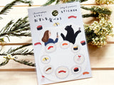 Necktie die-cut sticker / Sushi