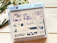 Moomin Wooden Rubber Stamp Set of 12