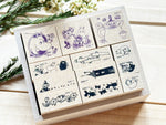 Moomin Wooden Rubber Stamp Set of 12