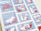 Moomin 80th Anniversary Postage Sheet of Stickers / Blue