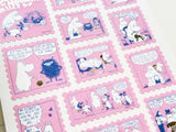 Moomin 80th Anniversary Postage Sheet of Stickers / Pink