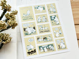 Moomin 80th Anniversary Postage Sheet of Stickers / Yellow