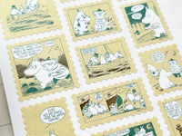 Moomin 80th Anniversary Postage Sheet of Stickers / Yellow