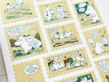Moomin 80th Anniversary Postage Sheet of Stickers / Yellow