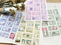 Moomin 80th Anniversary Postage Sheet of Stickers / Pink