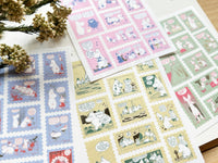 Moomin 80th Anniversary Postage Sheet of Stickers / Pink