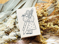 "Marle" x Uni-Ball One Japanese Wooden Rubber Stamp